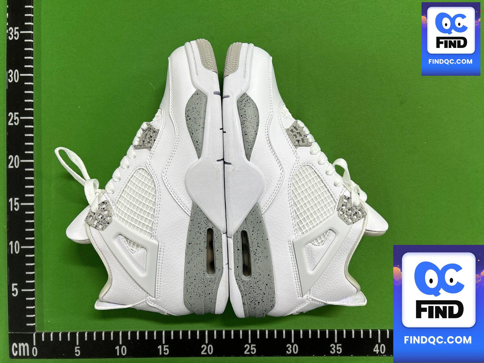 Air Jordan 4 White Tech Grey — Fotografie QC pe Qualit.ly