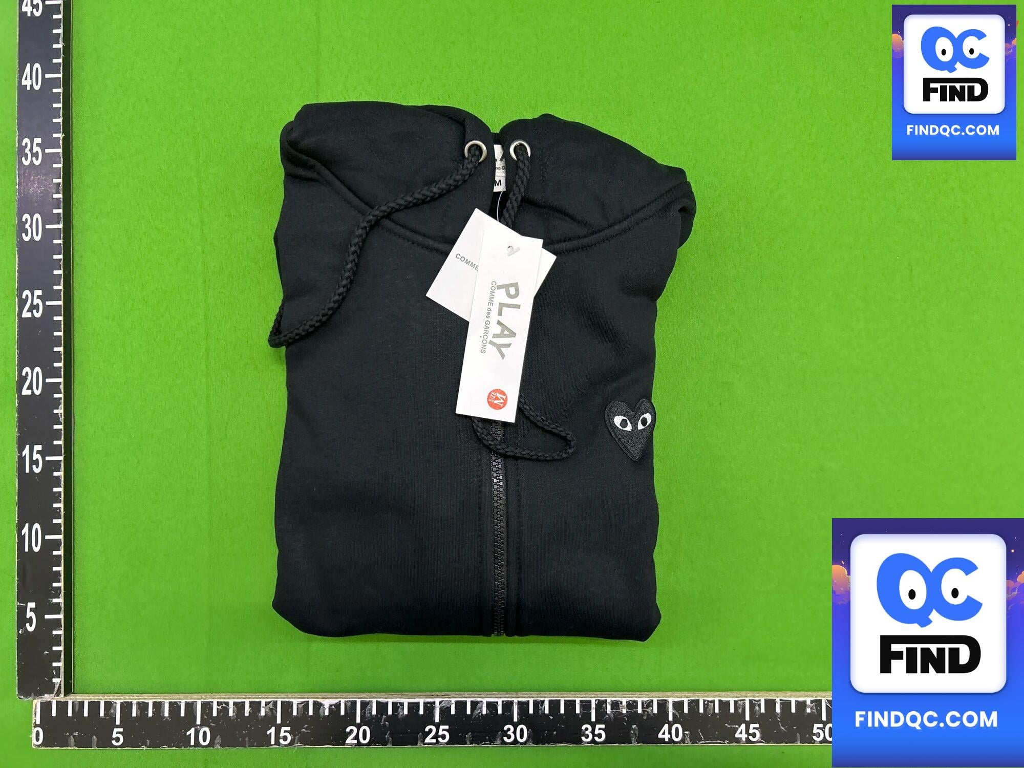 Comme des Garçons Play Black Zip Hoodie QC