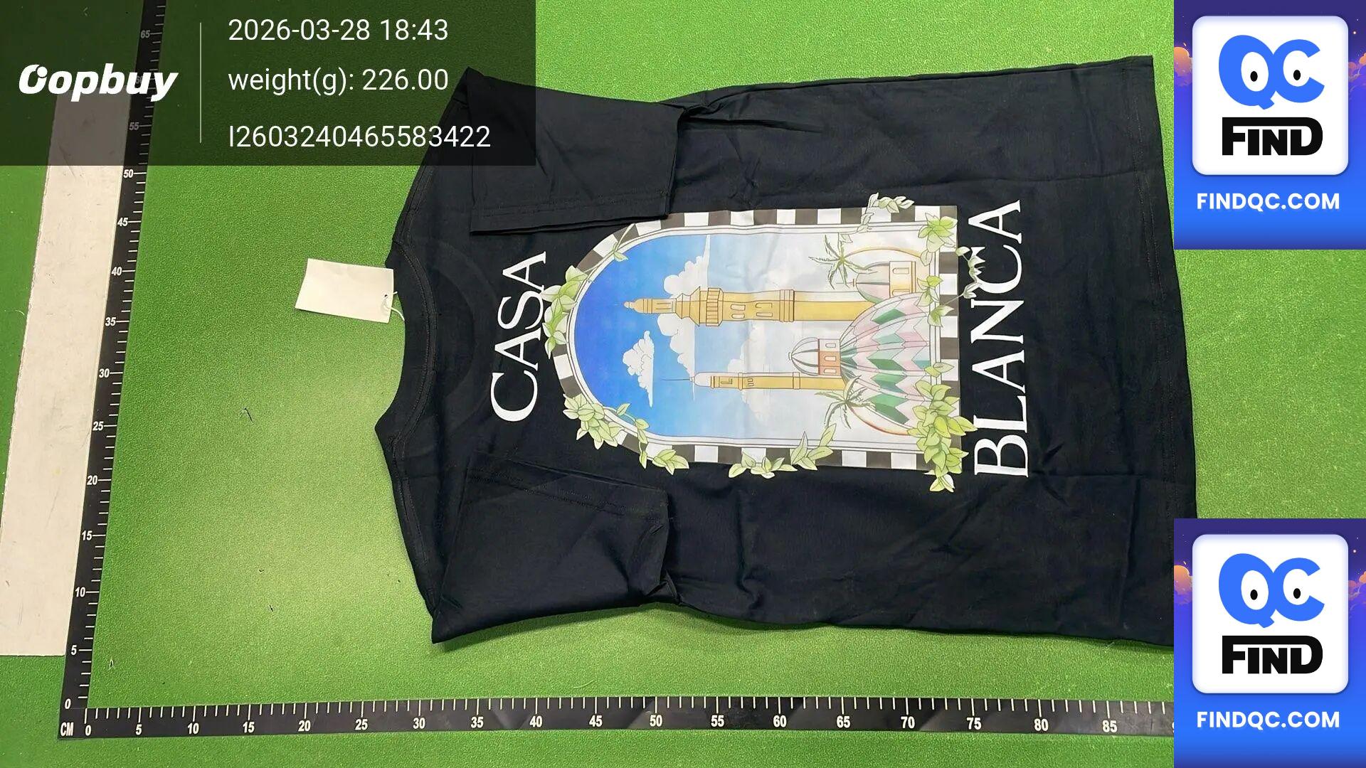 Casablanca T-shirt Black QC