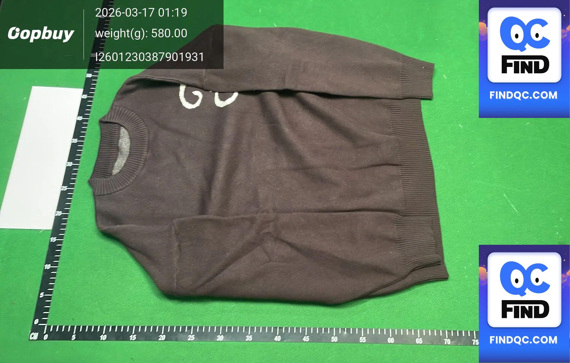 Gucci GG jacquard knit sweater brown QC