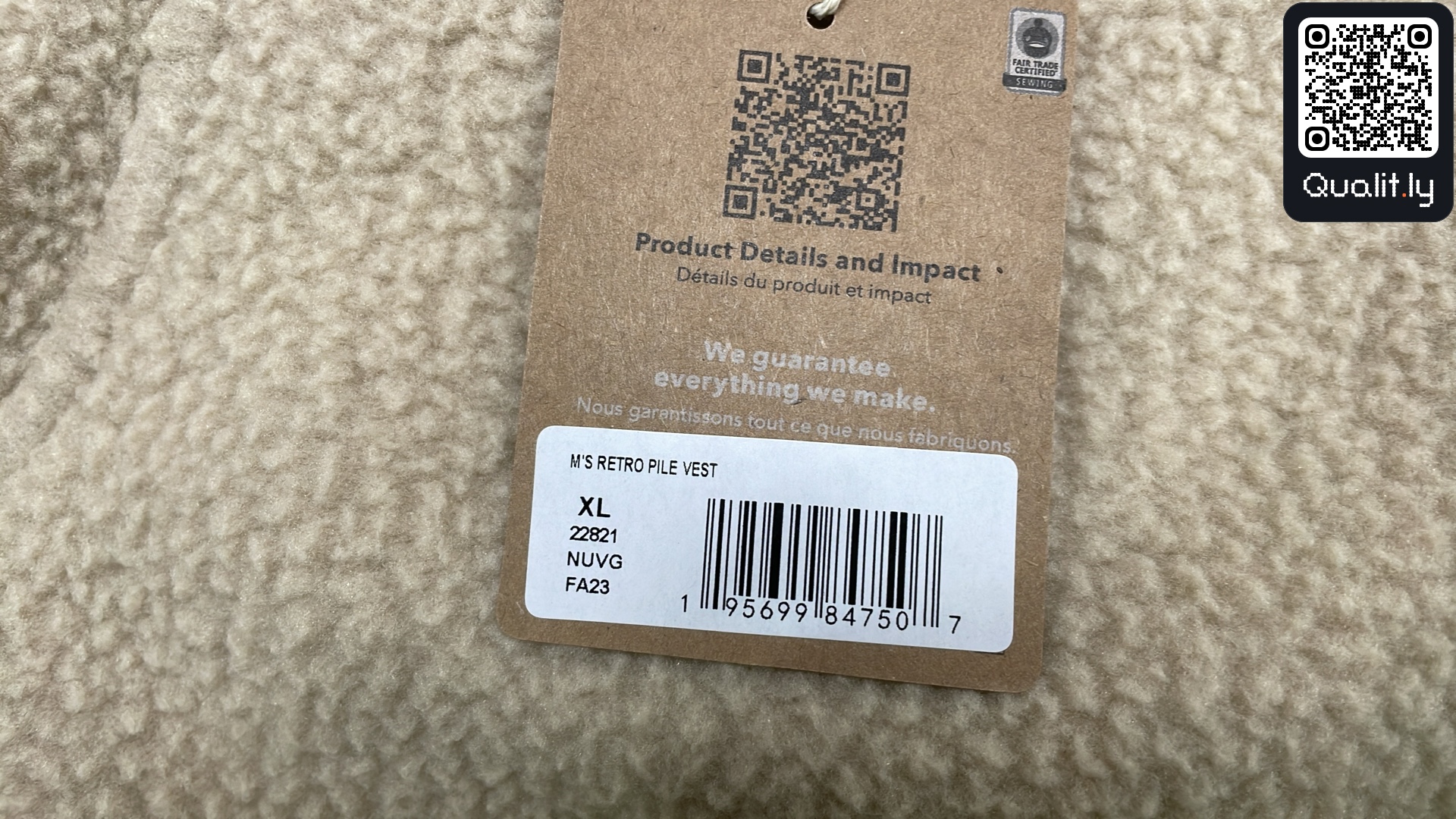 Jacket QC photo 1 of 4