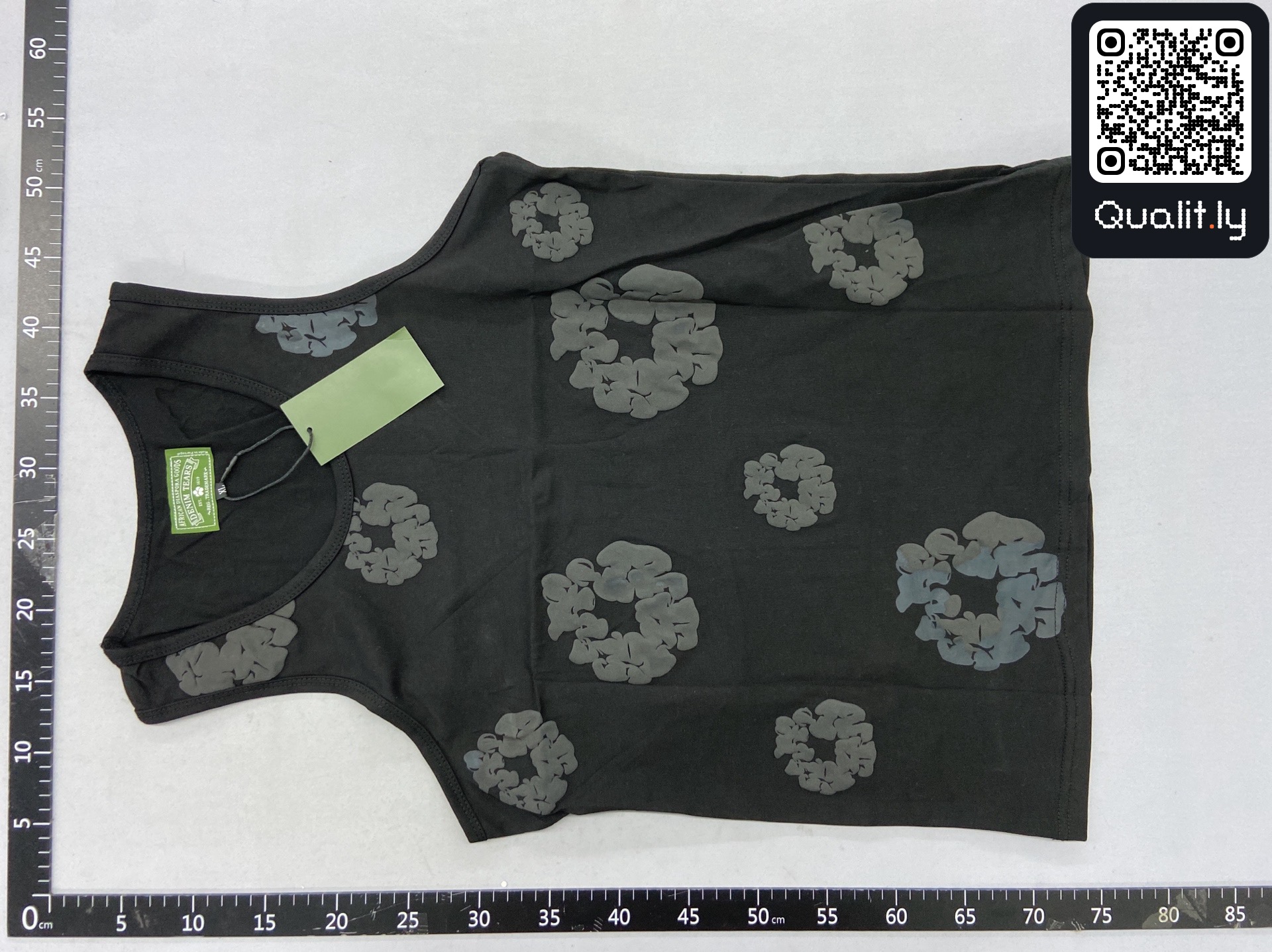 Denim Tears Grey Floral Wreath Tank Top QC photo 1