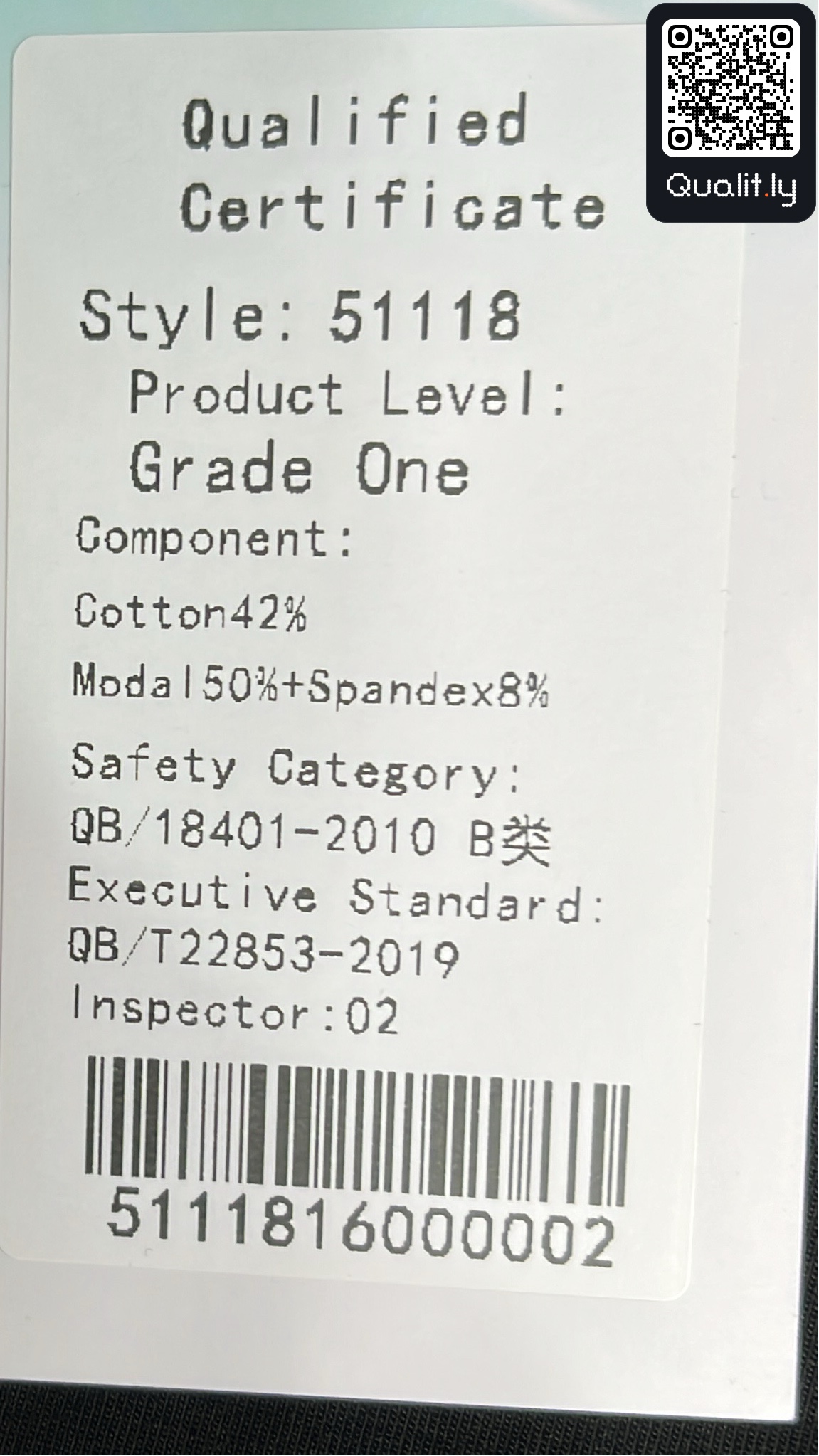 Jacket QC photo 1 of 8