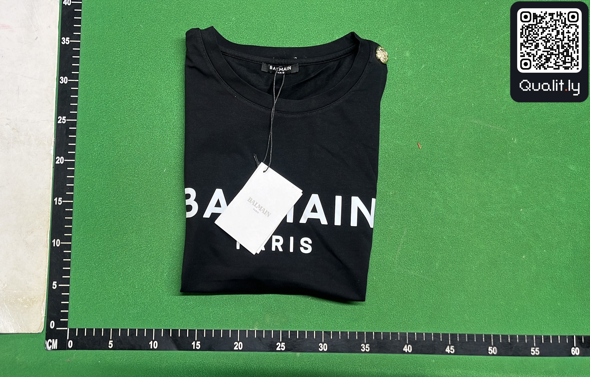 Balmain Navy Logo T-Shirt QC photo 1