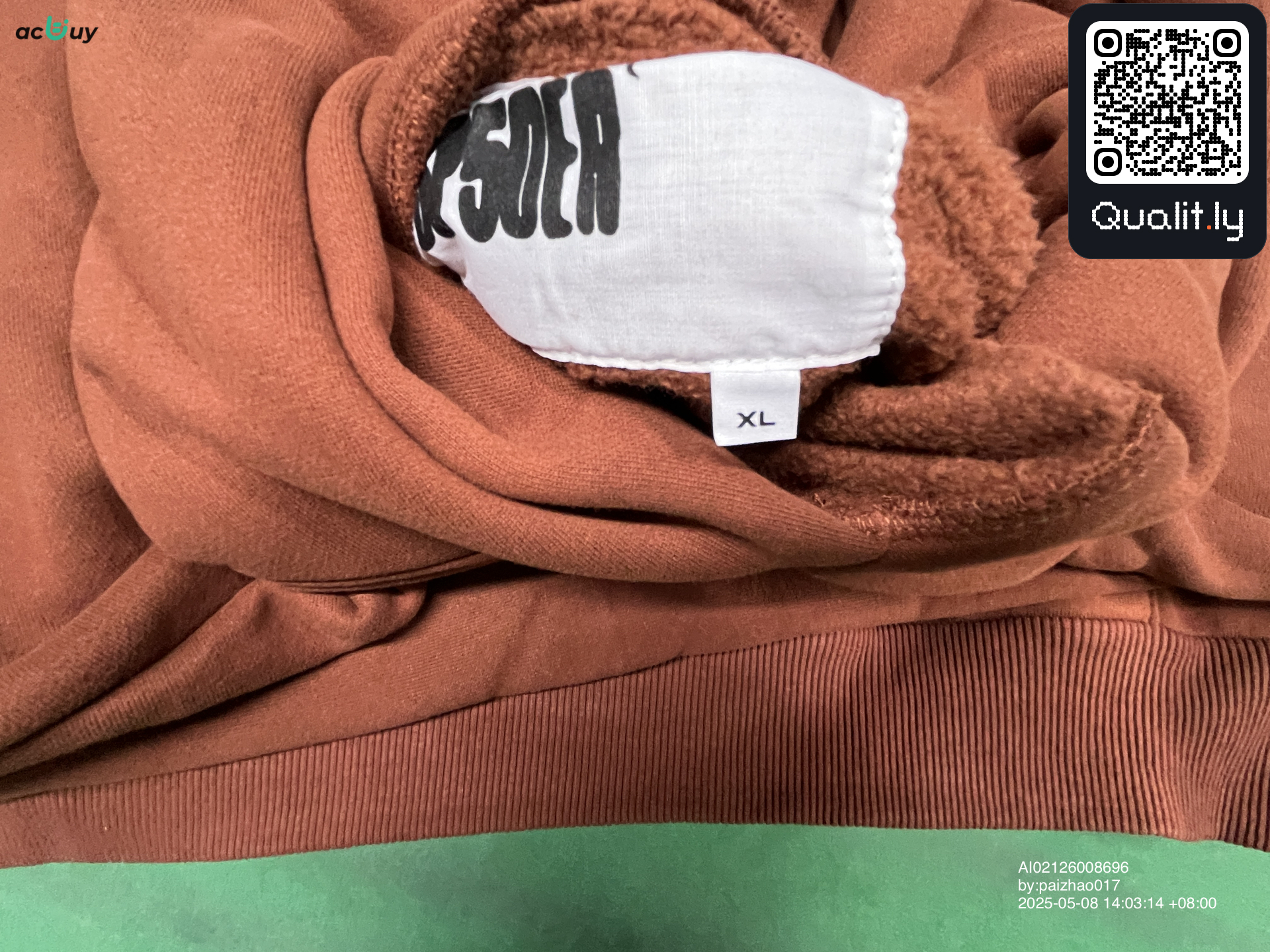 Sp5der Web Hoodie Orange QC photo 4