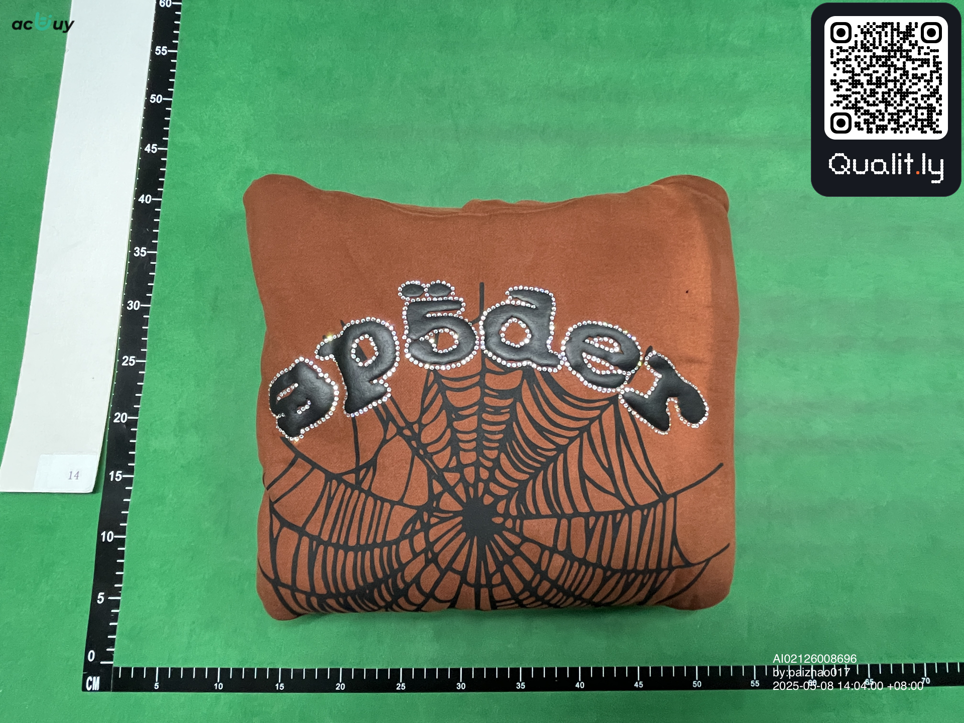 Sp5der Web Hoodie Orange QC photo 1
