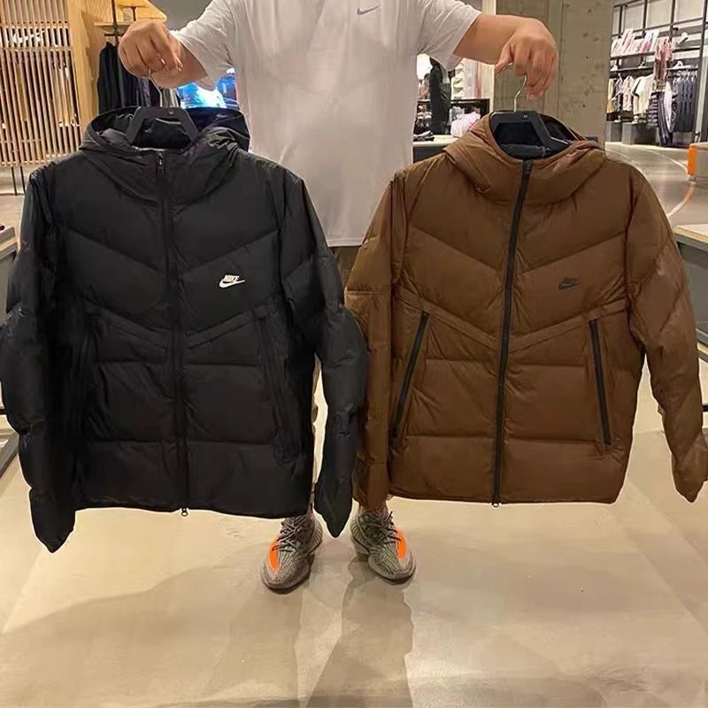 Nike Down Jacket Black Brown