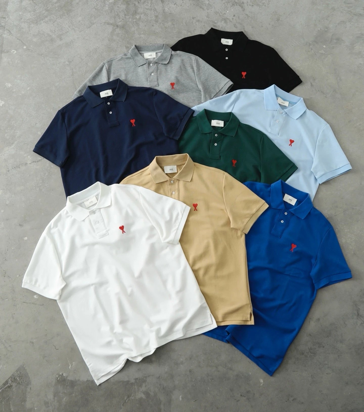 AM1毛巾绣大爱心款Polo衫