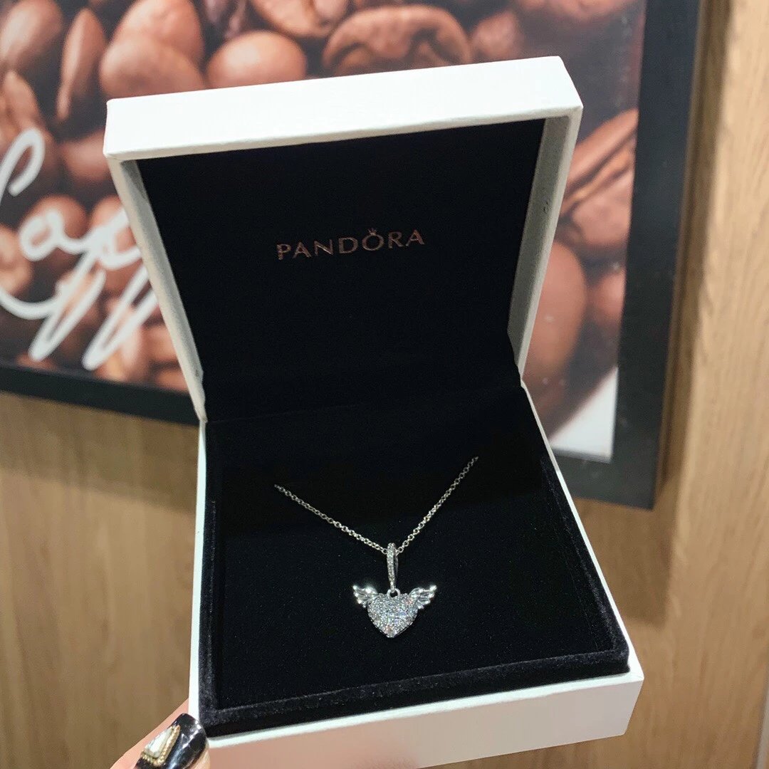 Necklace with Angel Wings and Love for Women