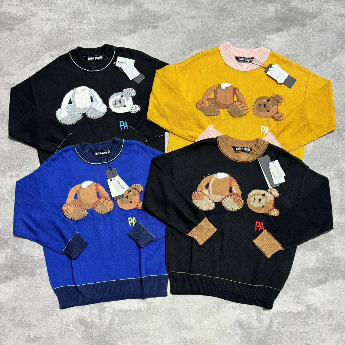 Palm Angels Bear Logo Knit Sweater Collection