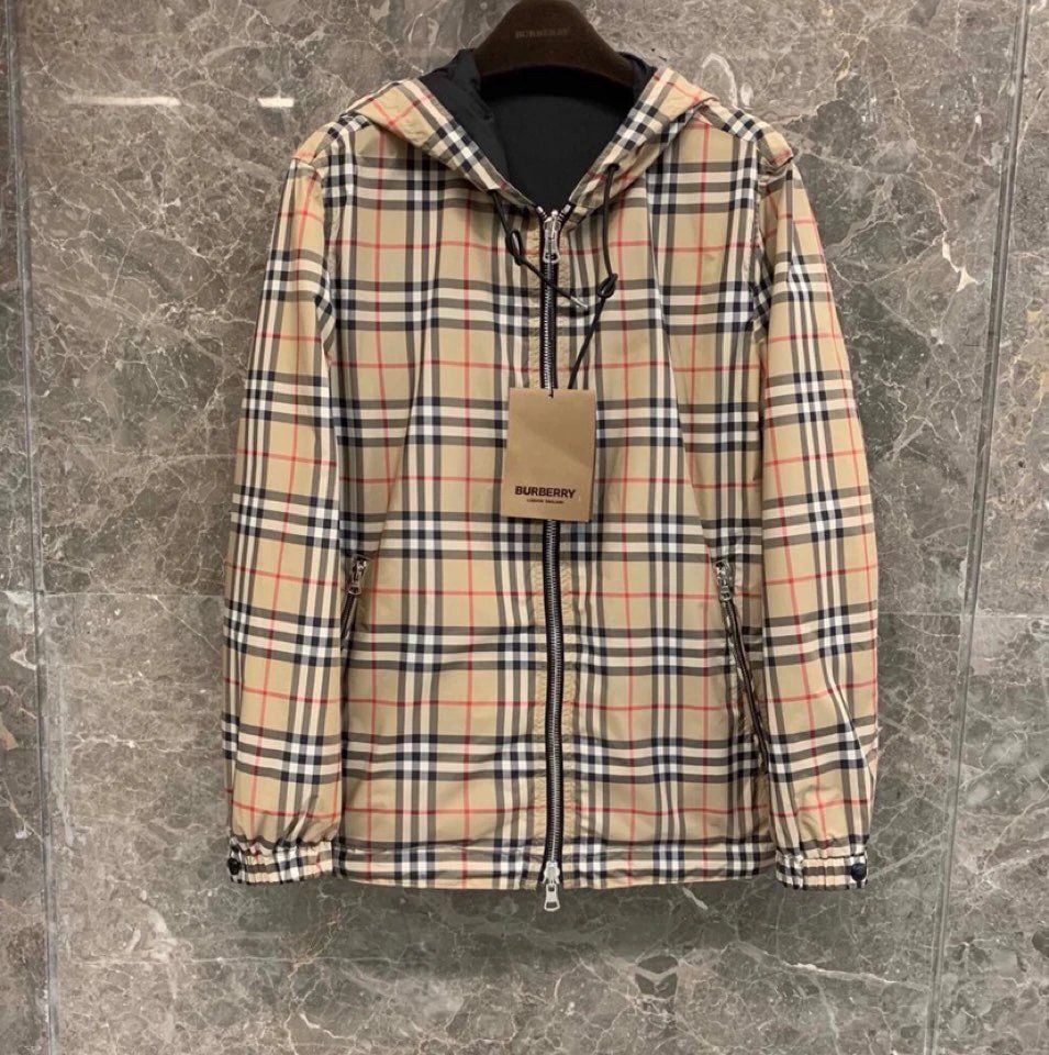 Burberry Reversible Check Hooded Jacket