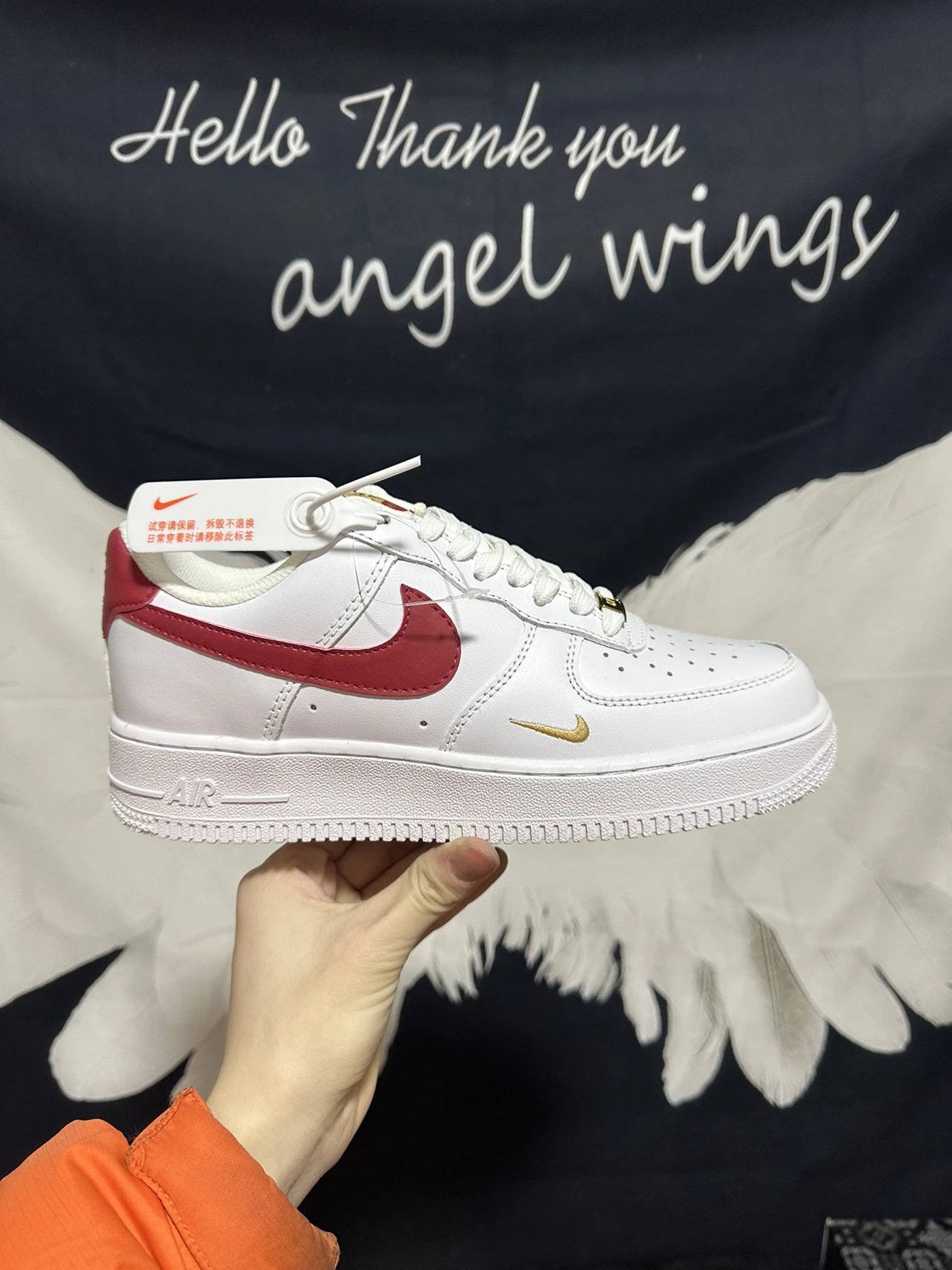 Nike Air Force 1 White Red Sneakers