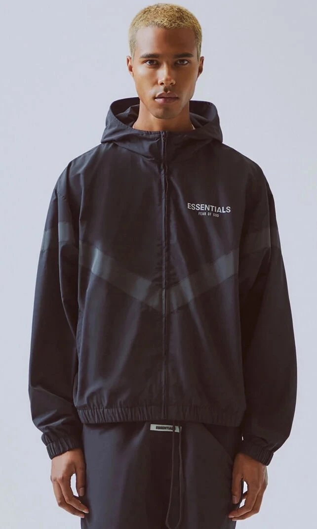 Fear of God FOG ESSENTIALS 3M反光沖鋒外套风衣 黑色 S-XL