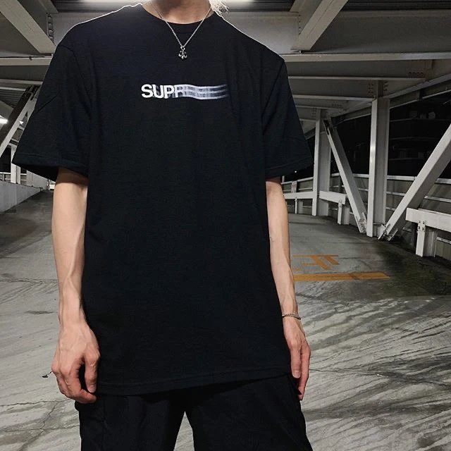 Supreme SS20 Motion Logo Tee Phantom Logo Short Sleeve Tee Black White Light Gray Purple Wood Green Yellow Red