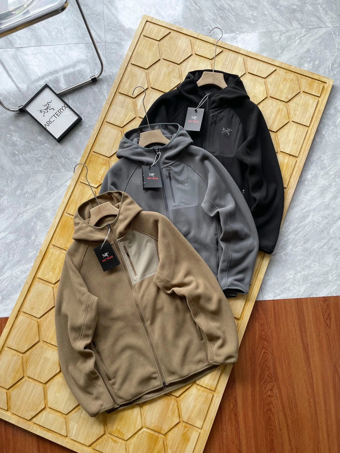 🔥🔥 241018-ARC new men's double-sided hooded fleece jacket