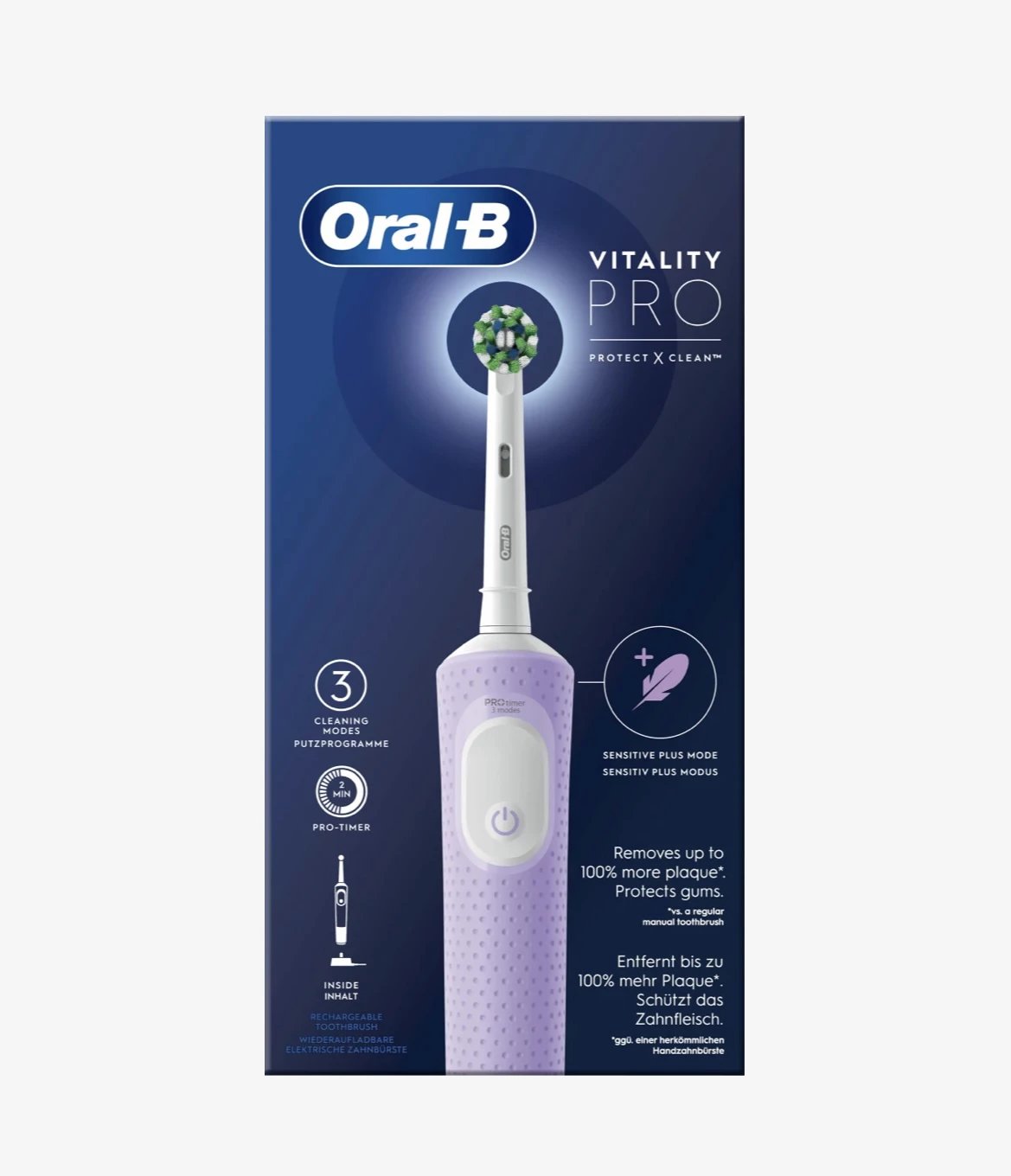 高性价比德国Braun博朗oralb欧B Vitality pro精准清洁充电电动牙刷