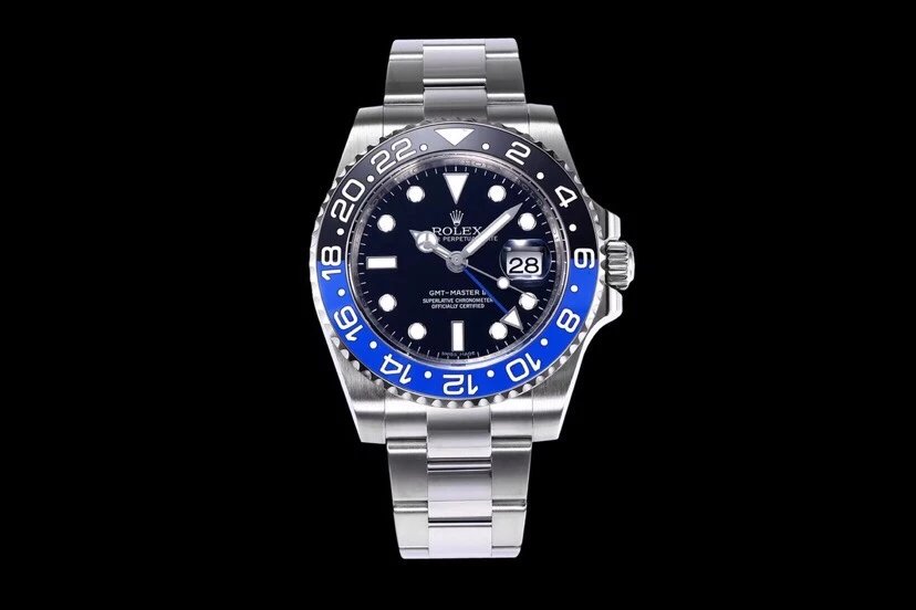 N厂V8版 劳力士Rolex格林尼治蓝黑圈，升级采用正品一致904L钢材，独家同正品GMT针在第二层，3186机芯