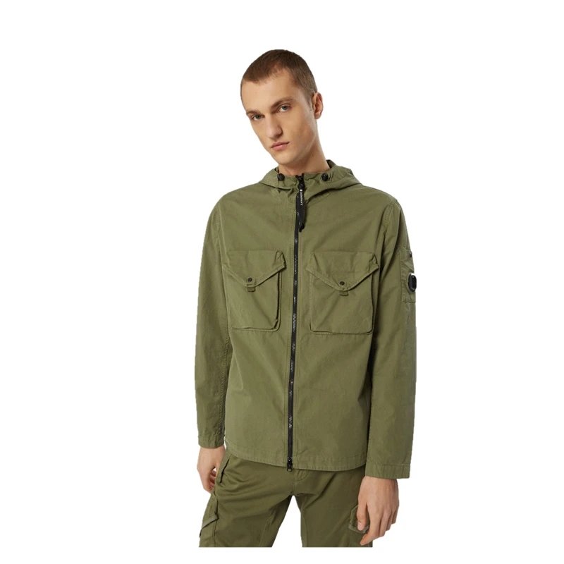 Foreign trade new youth men CP zipper cardigan hooded work jacket Korean version of the casual men's trend jacket