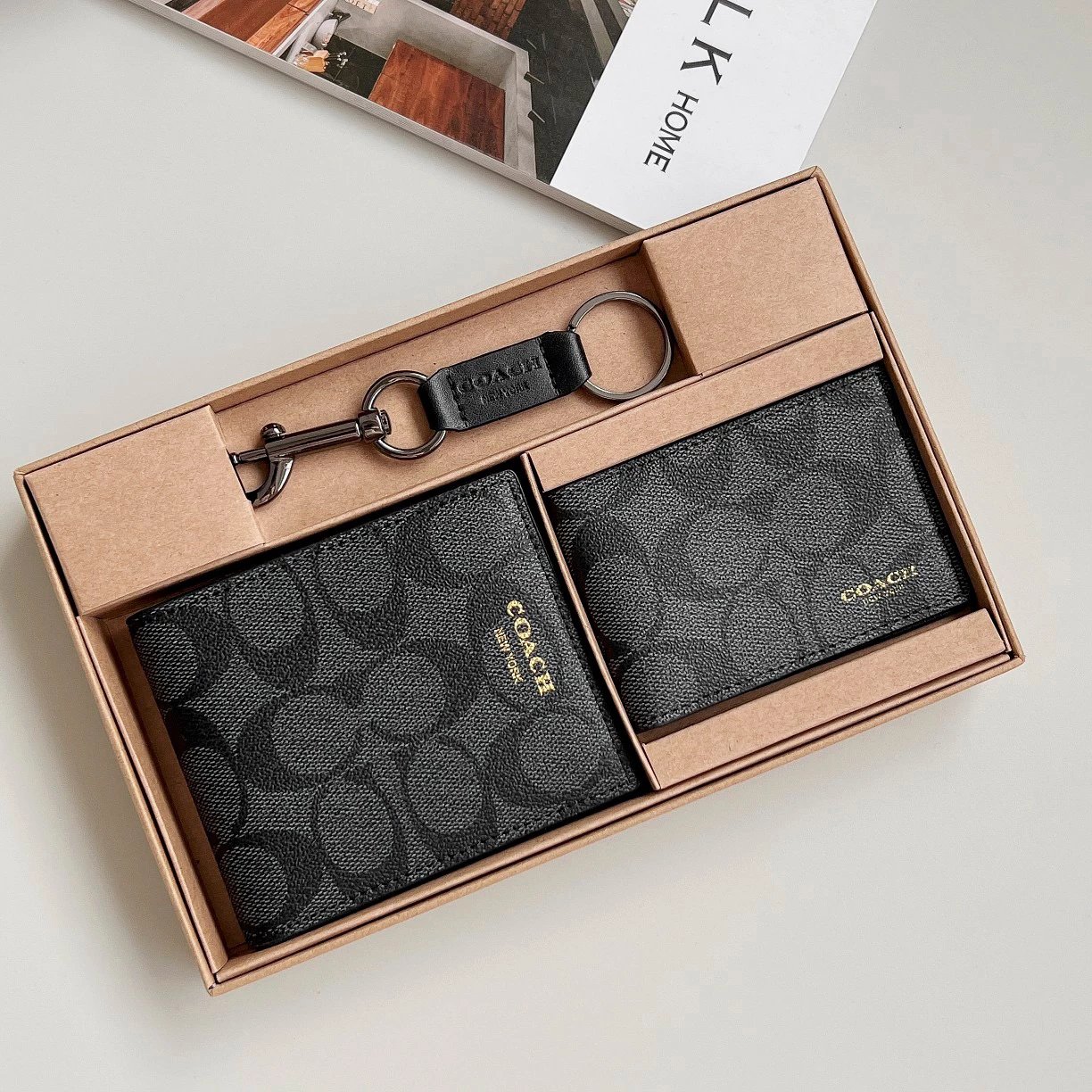 Coach Wallet and Keychain Set