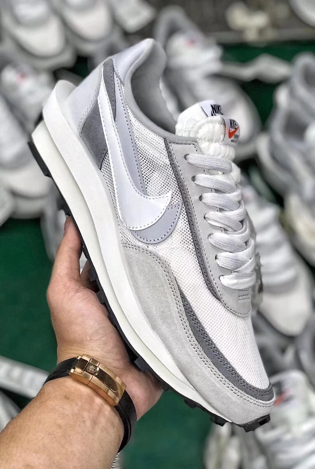 Pure original Sacai X LDV Waffle deconstructs gray white BV0073-100
