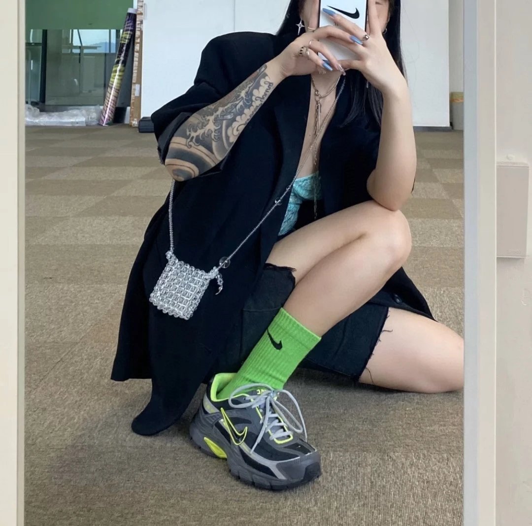 耐克Nike Initiator老爹鞋男子白蓝黑绿复古休闲运动跑步鞋394055-101