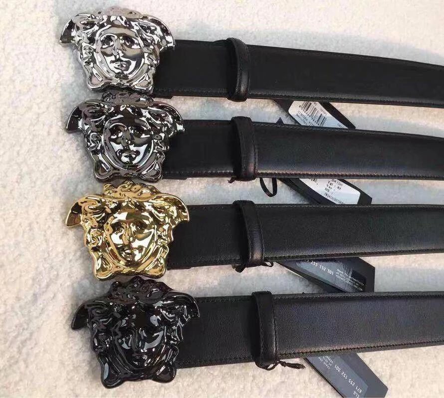 New special offer Medusa belt and waist belt for men's casual Medusa head leather pants belt