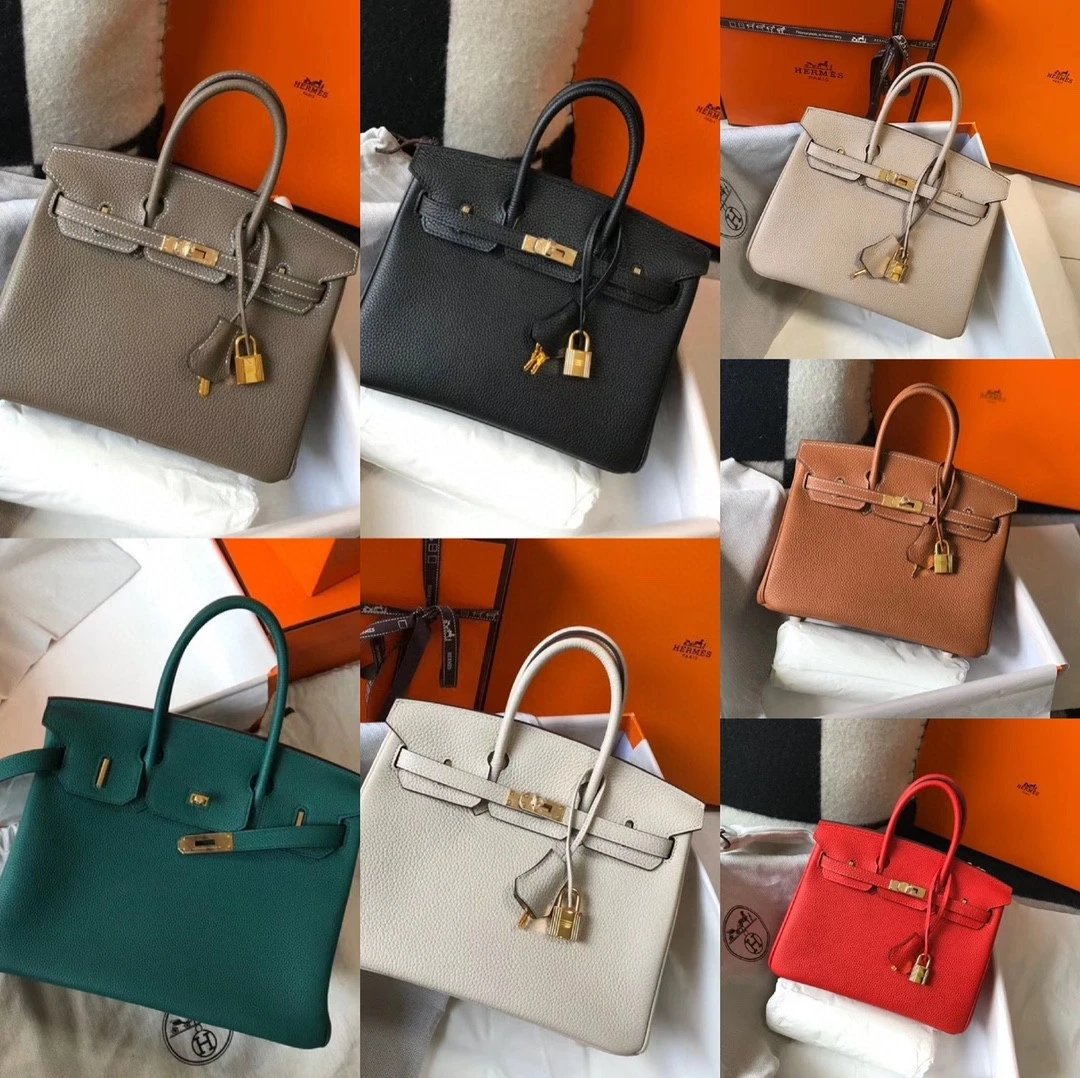 hermes Birkin H家爱马仕铂金包荔枝纹头层牛皮手提包肩背斜挎包2020新款女包