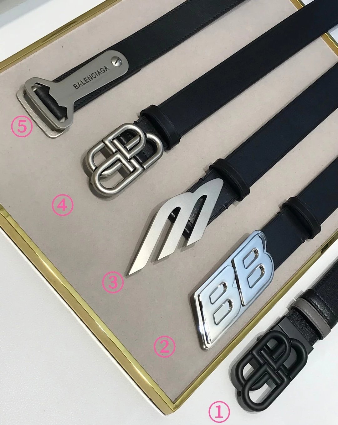 Balenciaga BB Belt Black