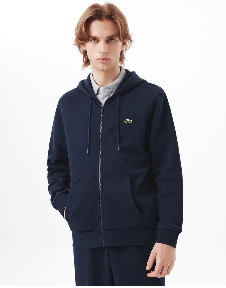 Lacoste Full Zip Hoodie Navy