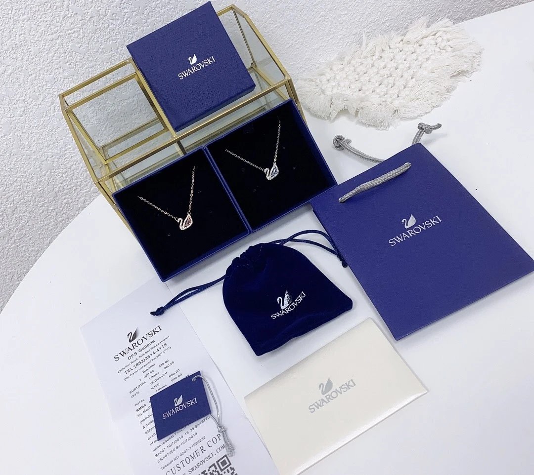 Swarovski Crystal Swan Necklace