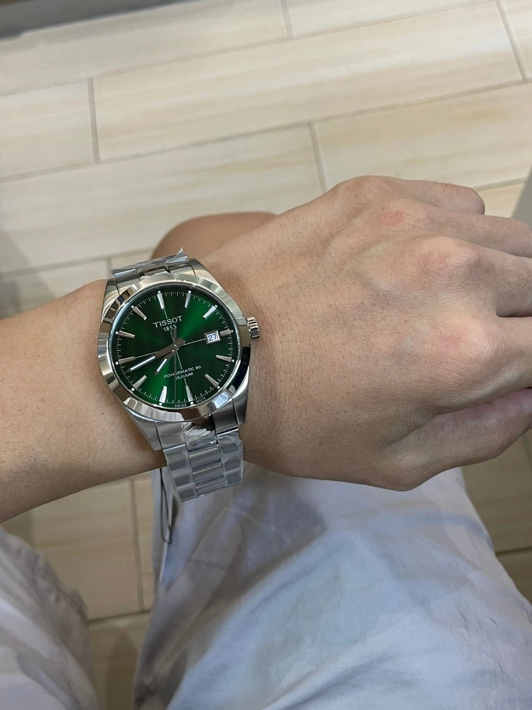Tissot Powermatic 80 Green Dial Watch