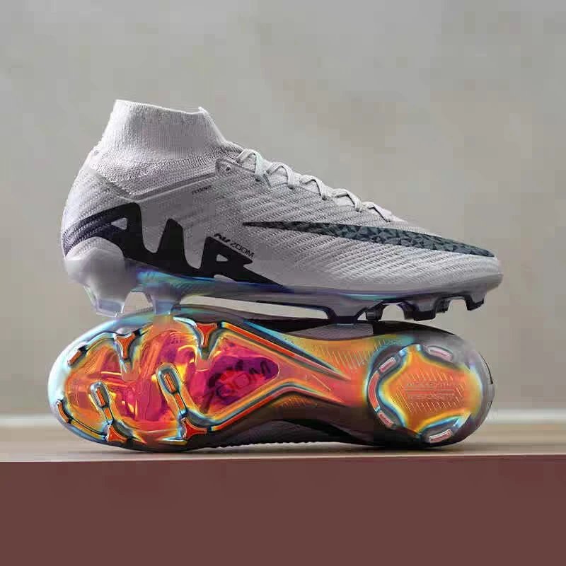 Blue Moon Demon Star: Air Zoom Mercurial Superfly IX Elite FG/AG-Pro Assassin 15 Soccer Cleats UEFA Europa League Overhead Air Cushion High Top Spikes Boots FN5613-001